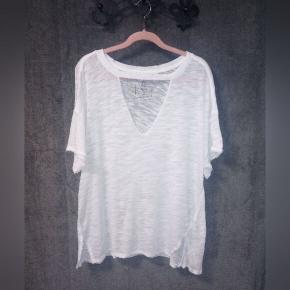 Free People We The Free Jordan Oversized Distressed Burnout T-shirt Size Small - Picture 2 of 8